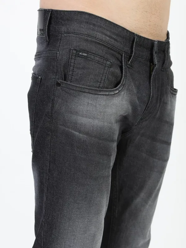  Highlander Men Black Skinny Fit Clean Look Jeans