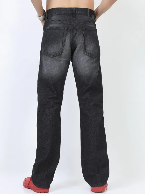  Highlander Men Black Bootcut Clean Look Jeans
