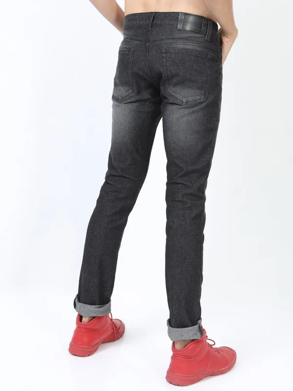  Highlander Men Charcoal Slim Fit Clean Look Jeans