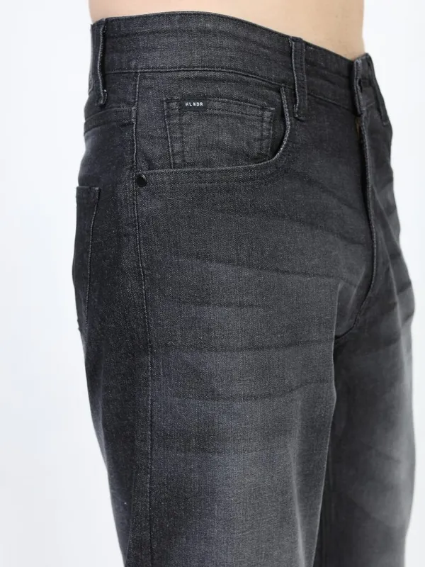  Highlander Men Charcoal Straight Fit Clean Look Jeans