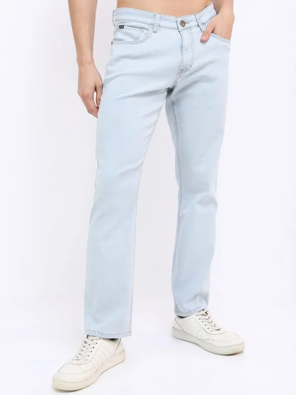  Highlander Men Blue Straight Fit Clean Look Jeans
