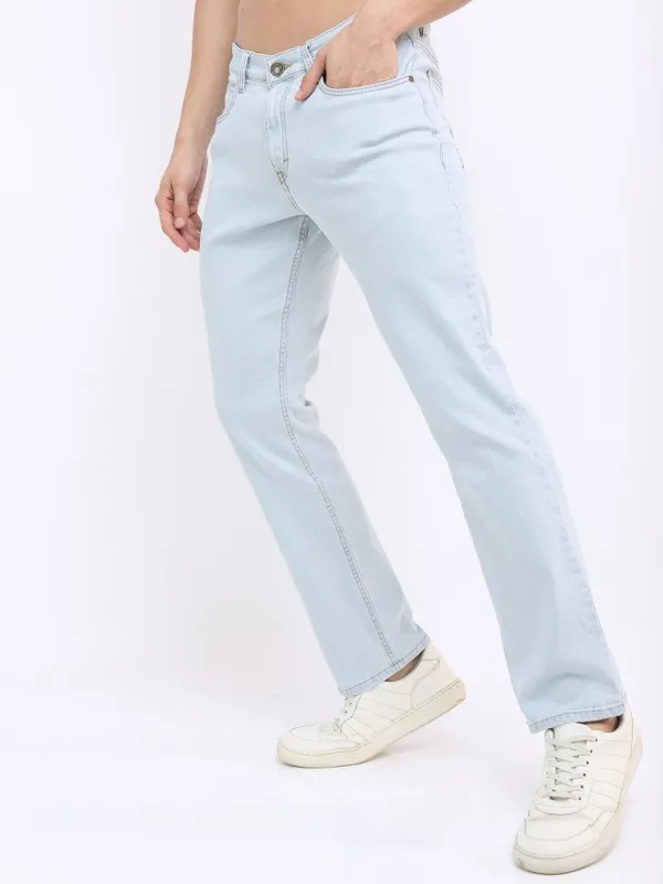  Highlander Men Blue Straight Fit Clean Look Jeans