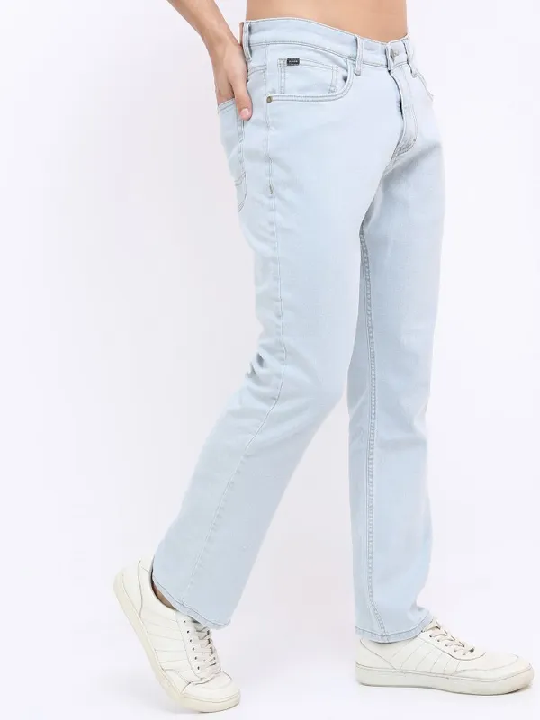  Highlander Men Blue Straight Fit Clean Look Jeans