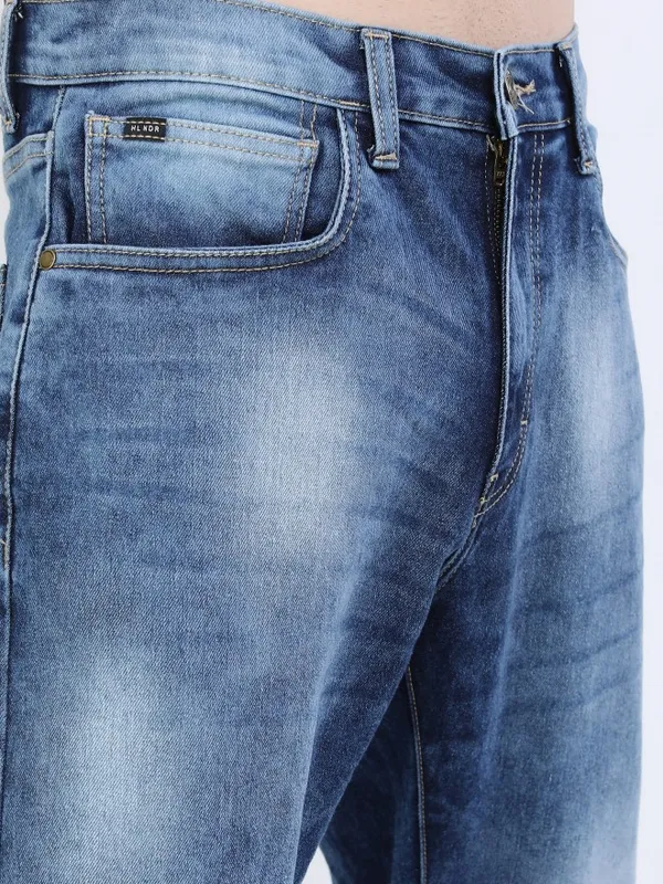  Highlander Men Blue Bootcut Clean Look Jeans