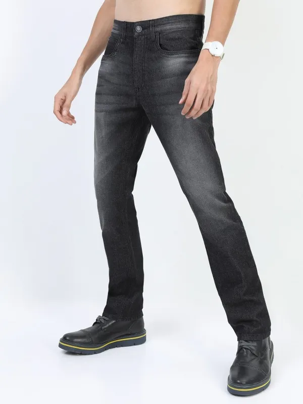 Highlander Grey Straight Fit Stretchable Jeans