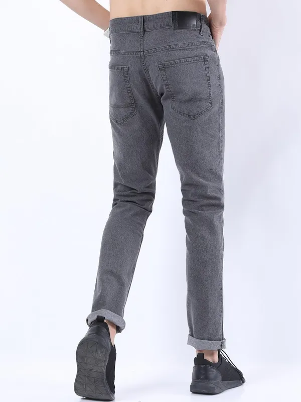  Highlander Men Grey Slim Fit Clean Look Jeans