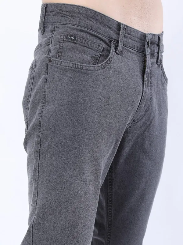  Highlander Men Grey Slim Fit Clean Look Jeans