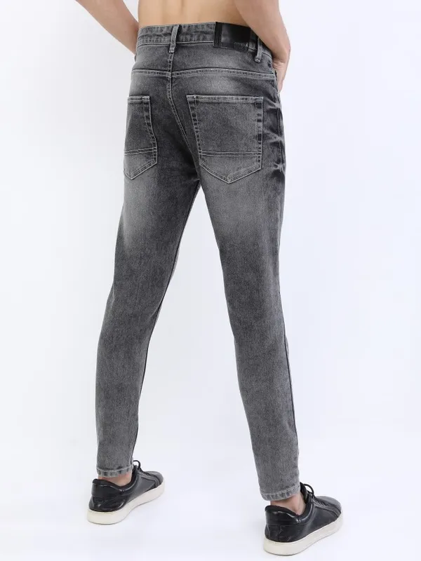  Highlander Men Grey Skinny Fit Clean Look Jeans