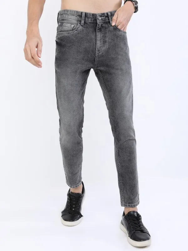  Highlander Men Grey Skinny Fit Clean Look Jeans