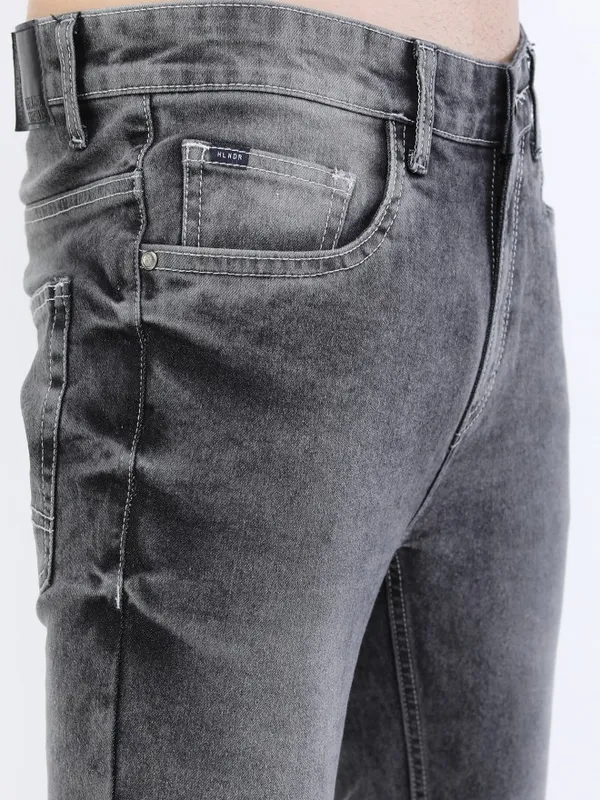  Highlander Men Grey Skinny Fit Clean Look Jeans