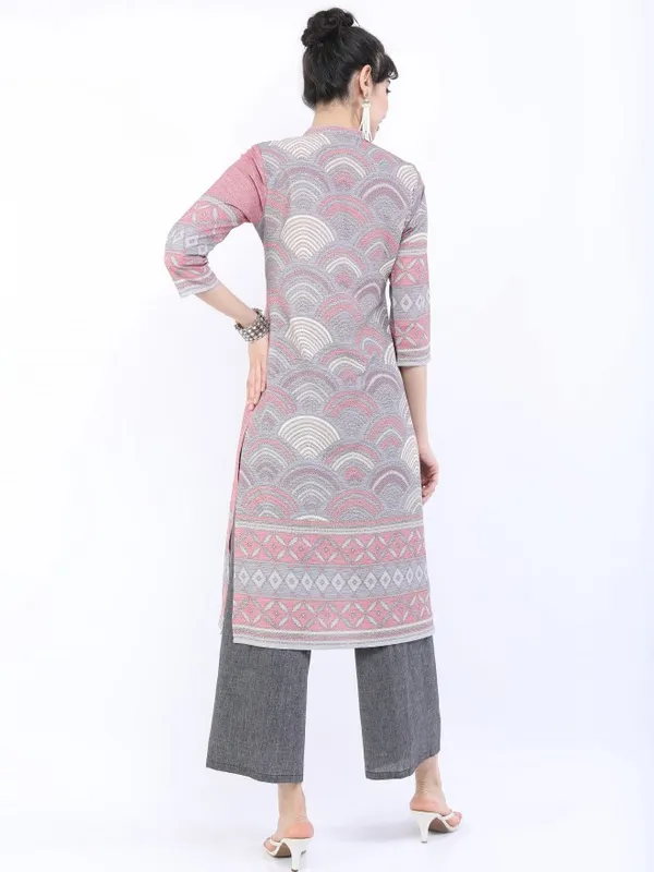  Vishudh Women Pink Printed A-Line Kurtas