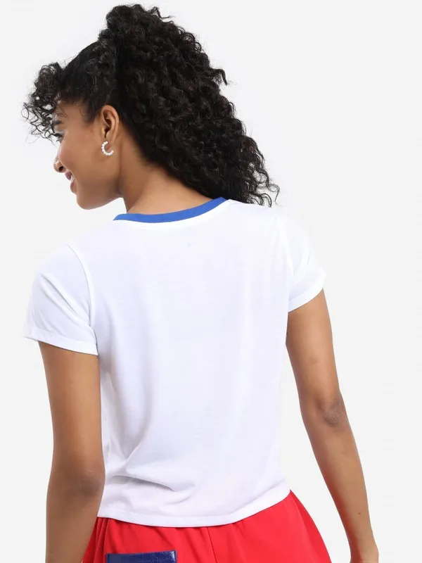  Tokyo Talkies Women White Printed Round Neck T-Shirts