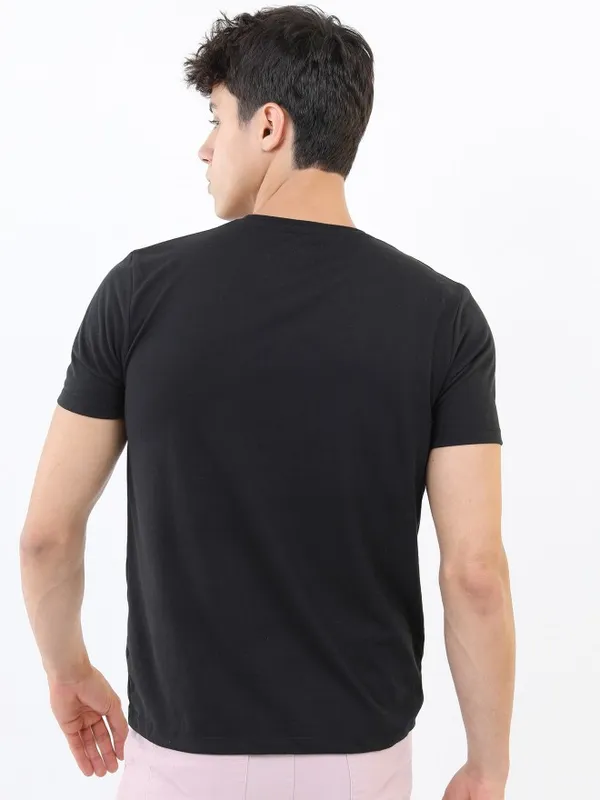  Highlander Men Black Printed Round Neck T-Shirts