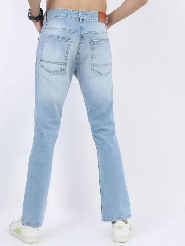  Ketch Men Blue Straight Fit Highly Distressed Jeans