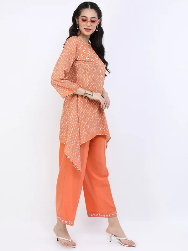  Vishudh Women Terracotta Printed Kurta Sets