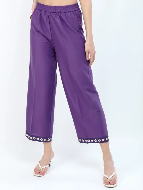  Vishudh Women Purple Printed Kurta Sets