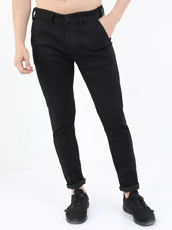  Ketch Men Black Slim Fit Clean Look Jeans