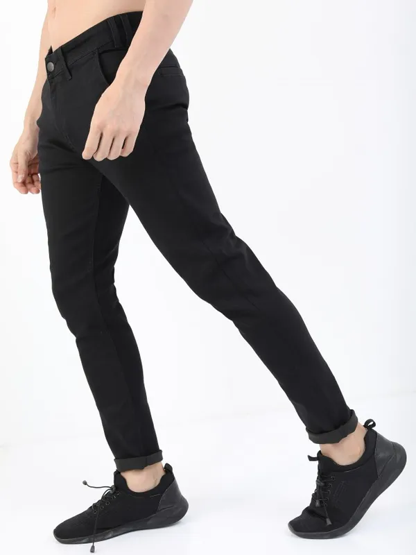  Ketch Men Black Slim Fit Clean Look Jeans