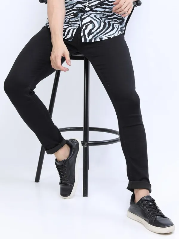  Ketch Men Black Skinny Fit Clean Look Jeans