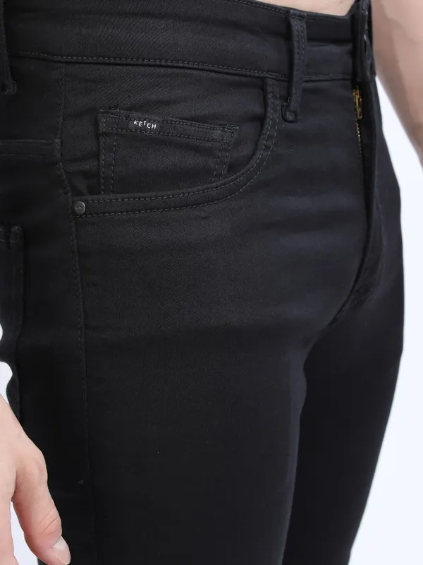  Ketch Men Black Skinny Fit Clean Look Jeans