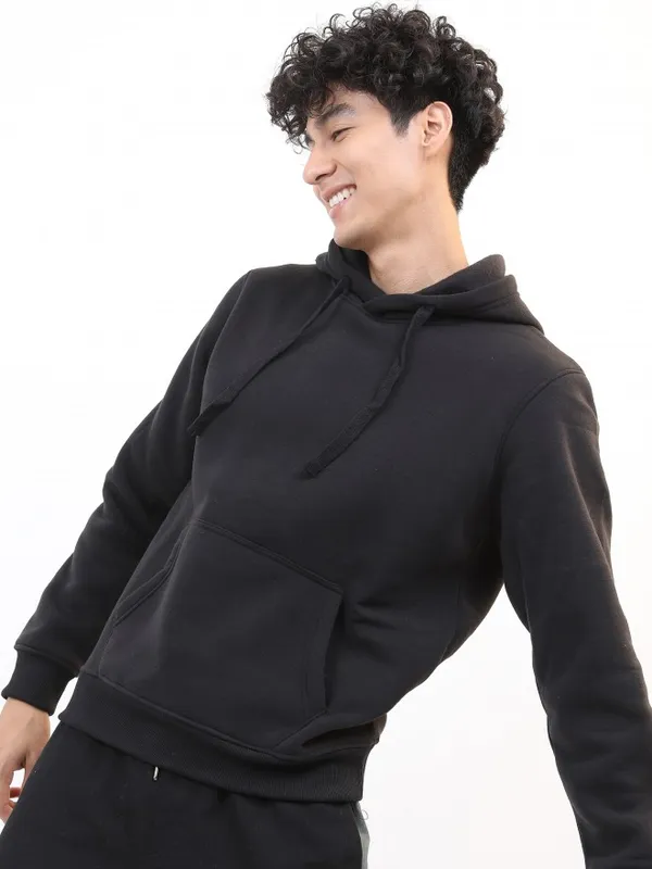  Ketch Men Black Hood Pullover Sweatshirts