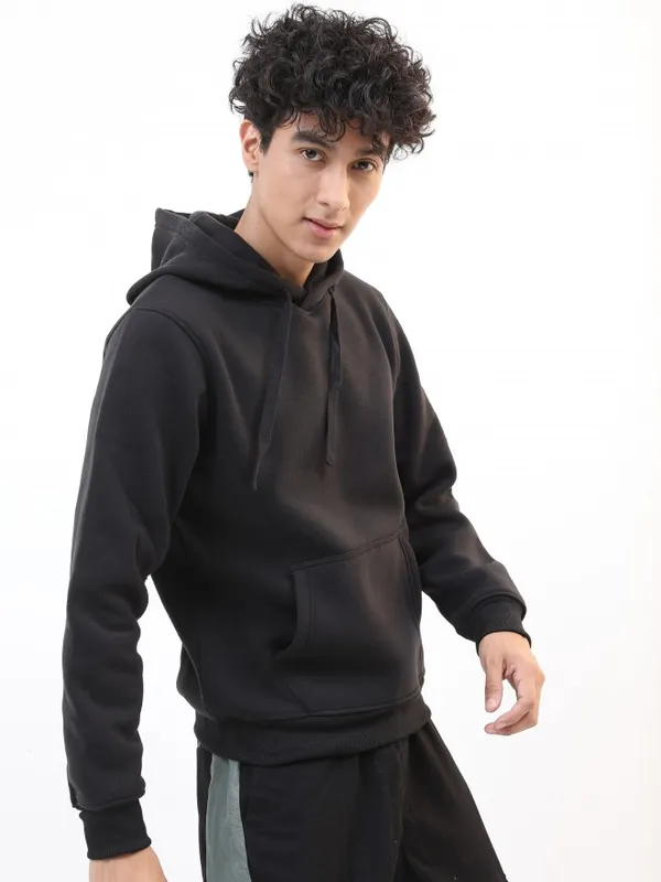  Ketch Men Black Hood Pullover Sweatshirts