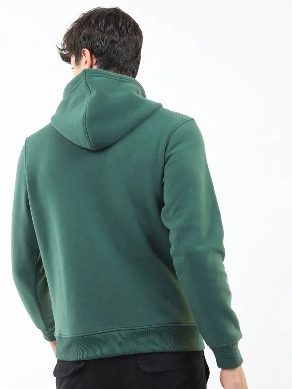  Ketch Men Green Hood Pullover Sweatshirts