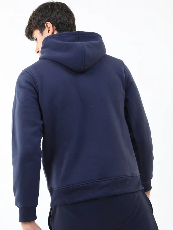  Ketch Men Navy Blue Hood Pullover Sweatshirts