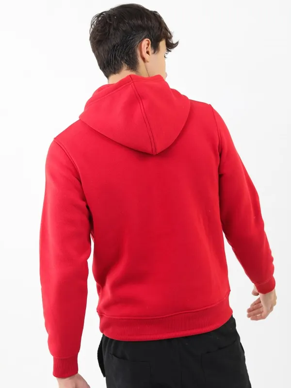  Ketch Men Red Hood Pullover Sweatshirts