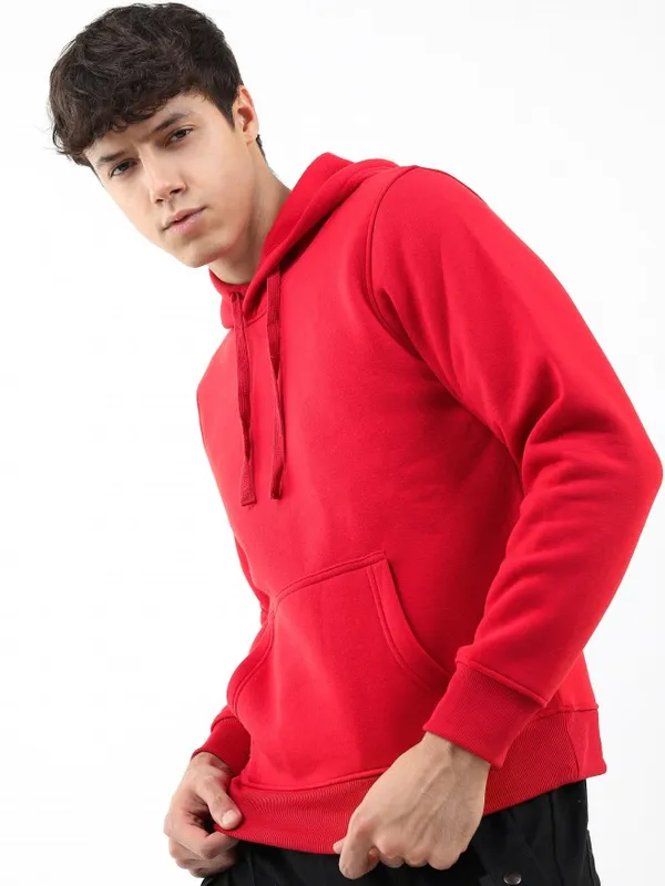  Ketch Men Red Hood Pullover Sweatshirts