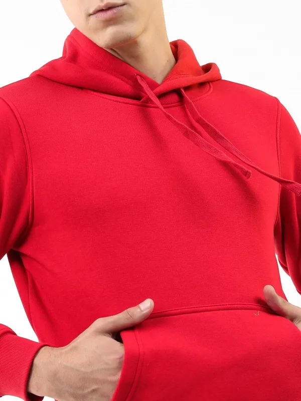  Ketch Men Red Hood Pullover Sweatshirts