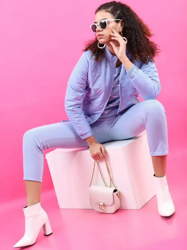  Tokyo Talkies Women Blue Puffer Jacket Jackets