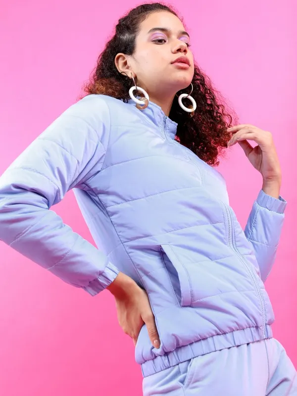  Tokyo Talkies Women Blue Puffer Jacket Jackets