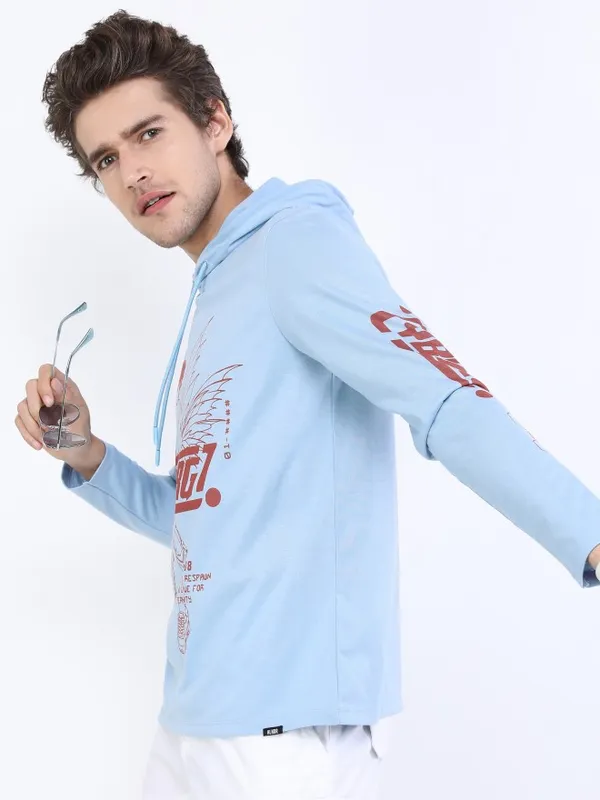 Men Printed Hooded T-Shirt