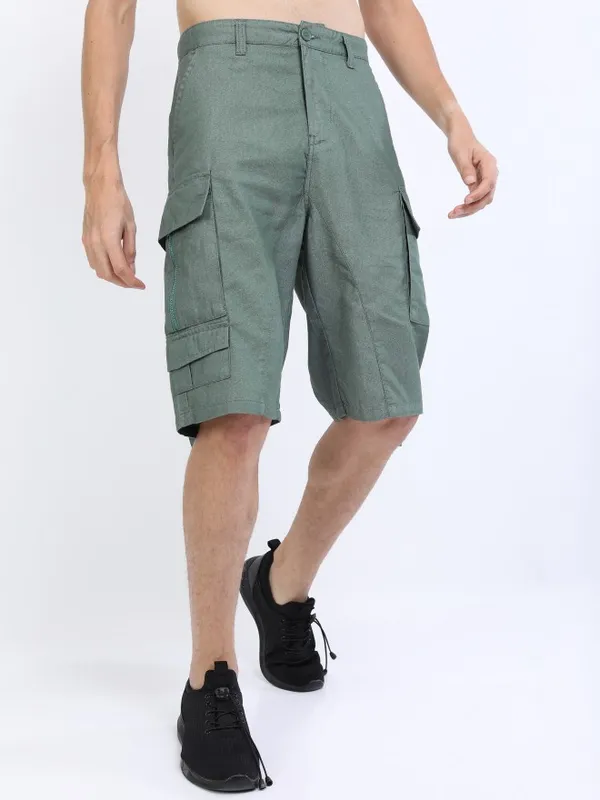  Highlander Men Grey Regular Fit Cargo Shorts Shorts