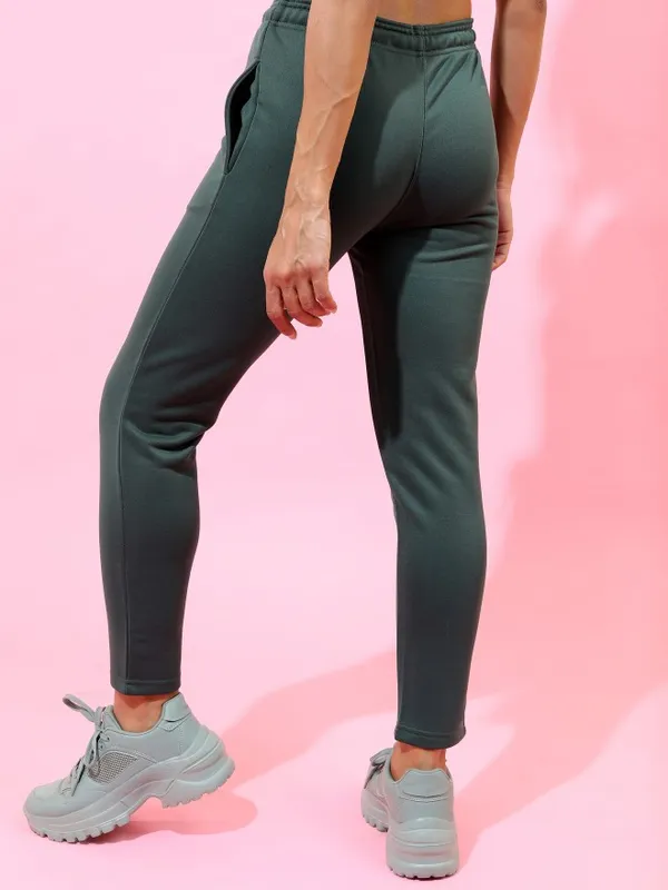  Tokyo Talkies Women Green Regular Fit Track Pants