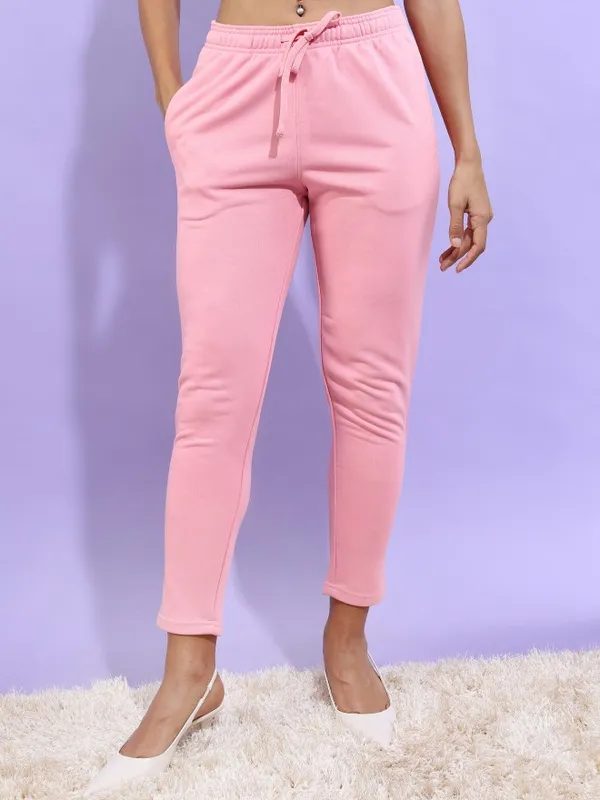  Tokyo Talkies Women Pink Slim Fit Track Pants