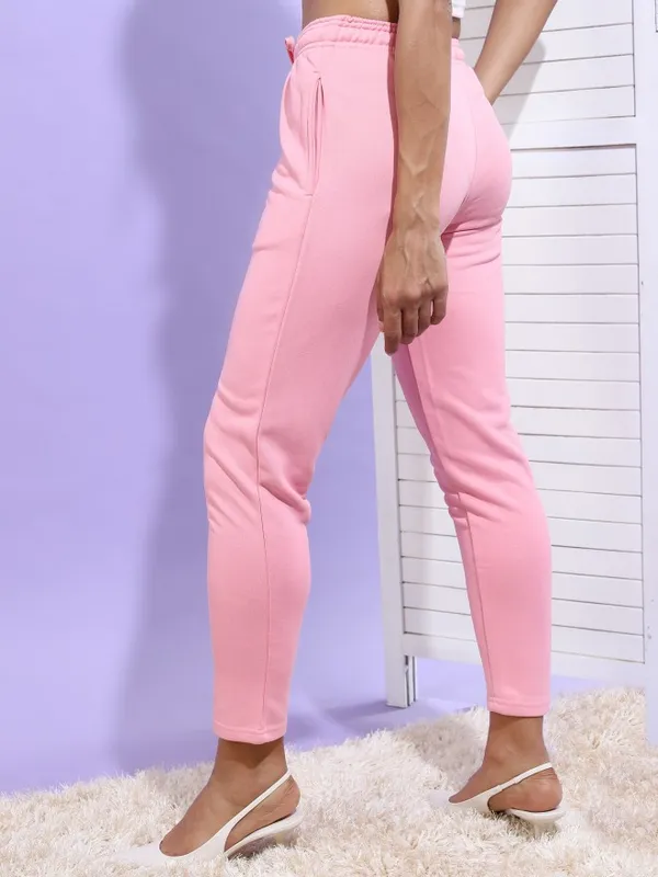  Tokyo Talkies Women Pink Slim Fit Track Pants