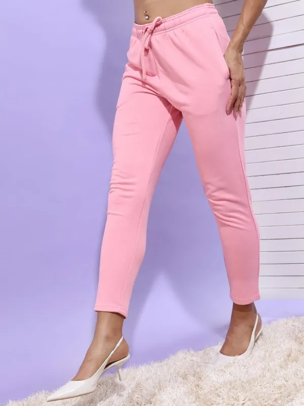  Tokyo Talkies Women Pink Slim Fit Track Pants