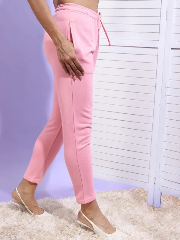  Tokyo Talkies Women Pink Slim Fit Track Pants