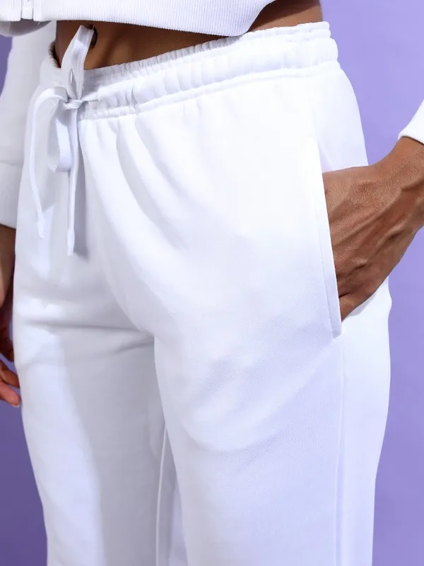  Tokyo Talkies Women White Slim Fit Track Pants