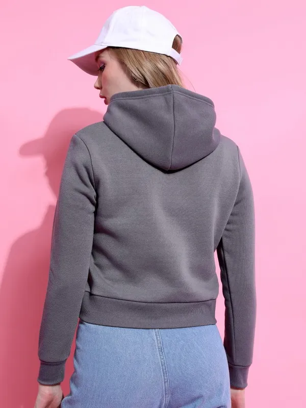  Ketch Women Grey Pullover Sweatshirts