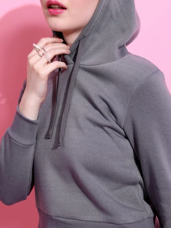  Ketch Women Grey Pullover Sweatshirts