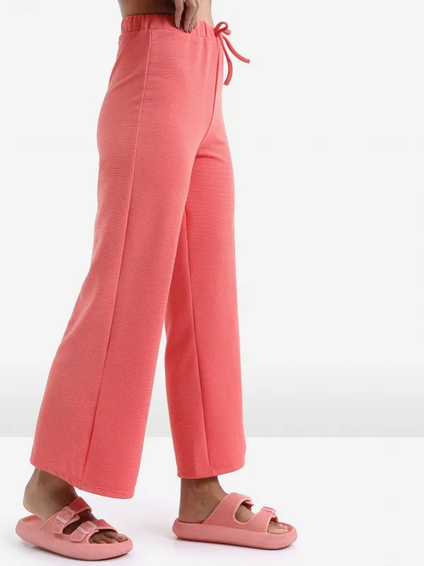 Solid Flared Fit Trousers