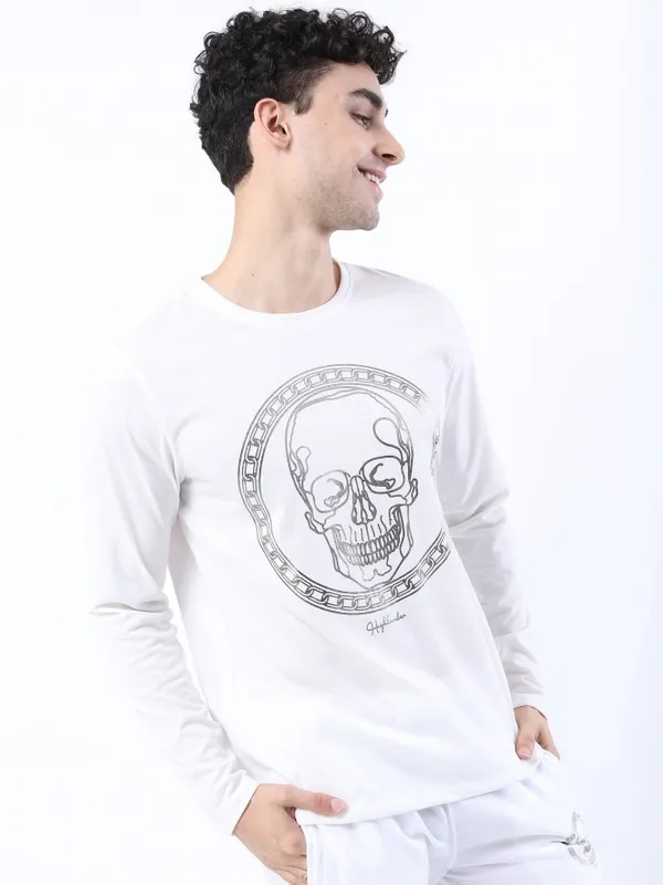 Men Printed Round Neck T-shirt