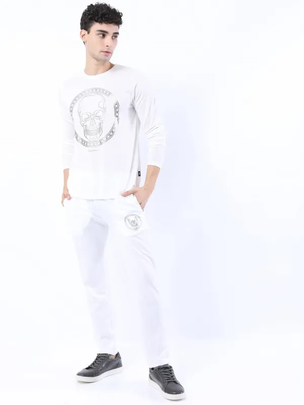 Men Printed Round Neck T-shirt