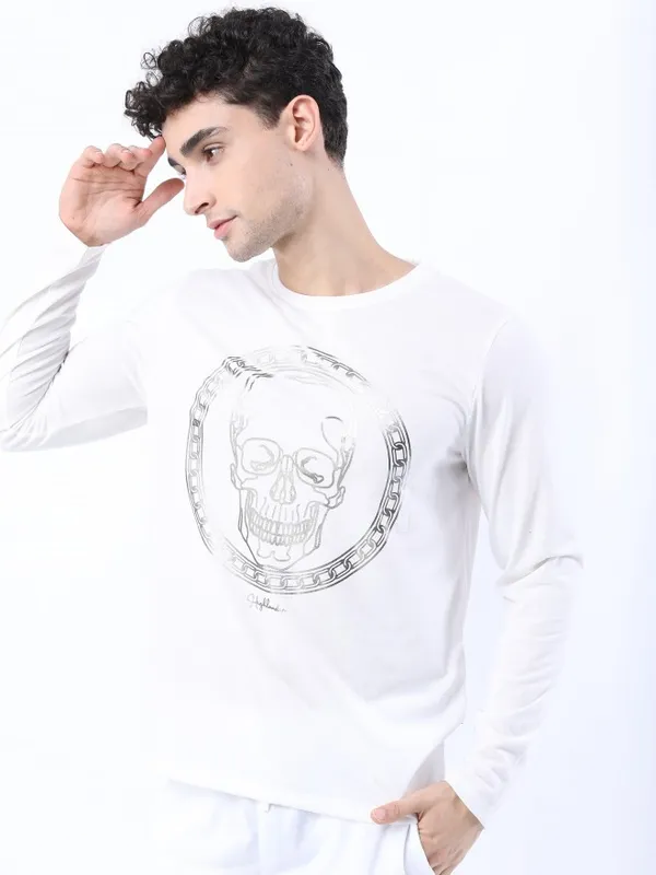 Men Printed Round Neck T-shirt