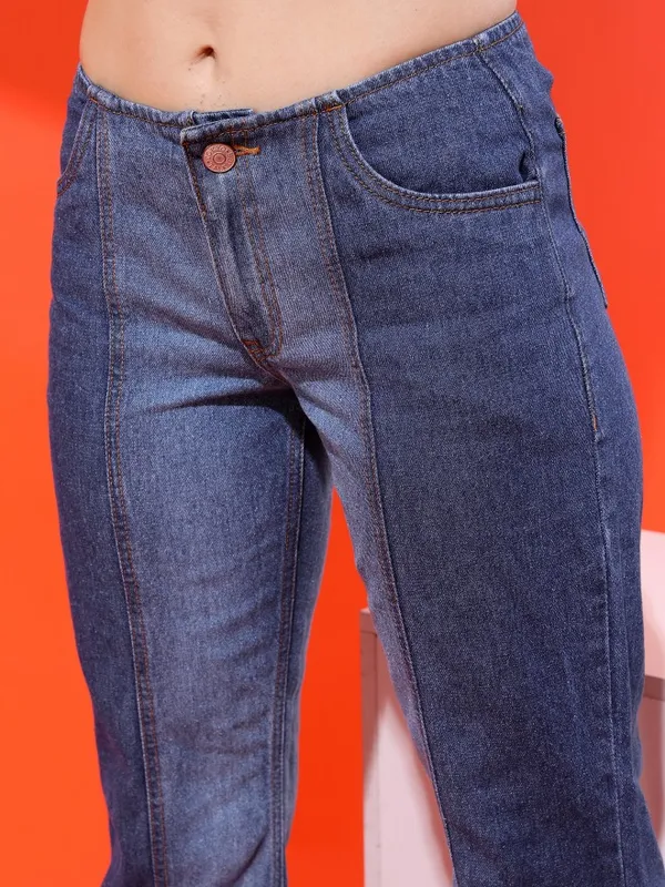  Tokyo Talkies Women Blue Bootcut Clean Look Jeans