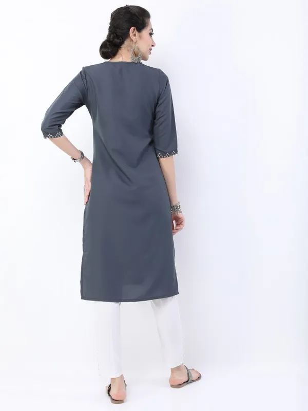  Ketch Women Black Printed Straight Kurtas