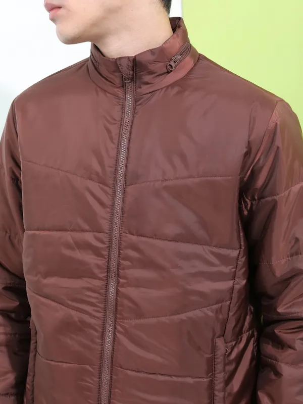 Highlander Men Brown Solid Puffer Jacket
